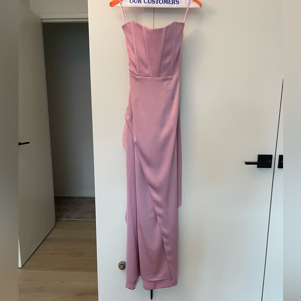 V. Chapman Elegant Pink Strapless Dress - Picture 5 of 11